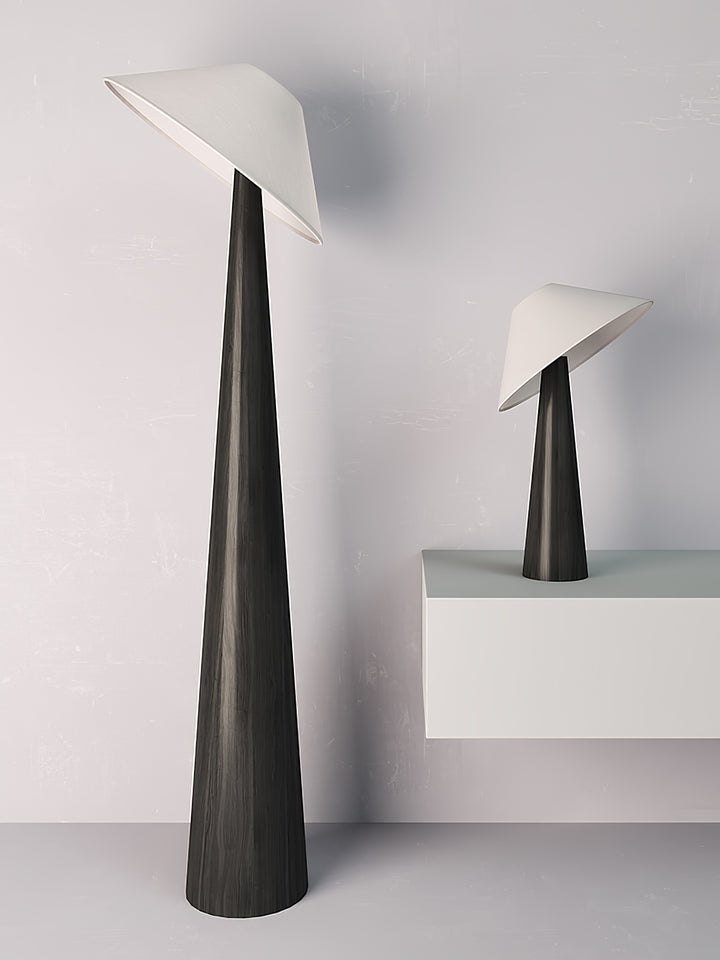 Tilt Hat Wooden Floor Lamp - Vakkerlight