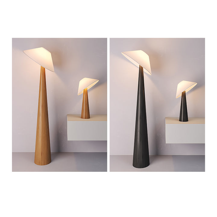 Tilt Hat Wooden Floor Lamp - Vakkerlight