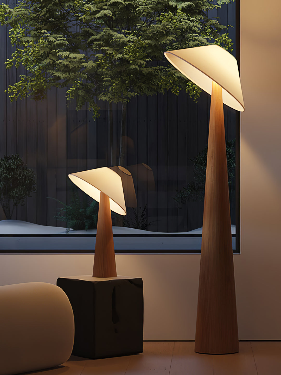 Tilt Hat Wooden Table Lamp - Vakkerlight