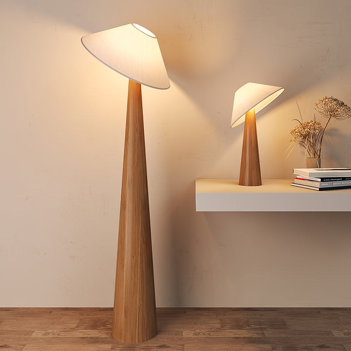 Tilt Hat Wooden Table Lamp - Vakkerlight