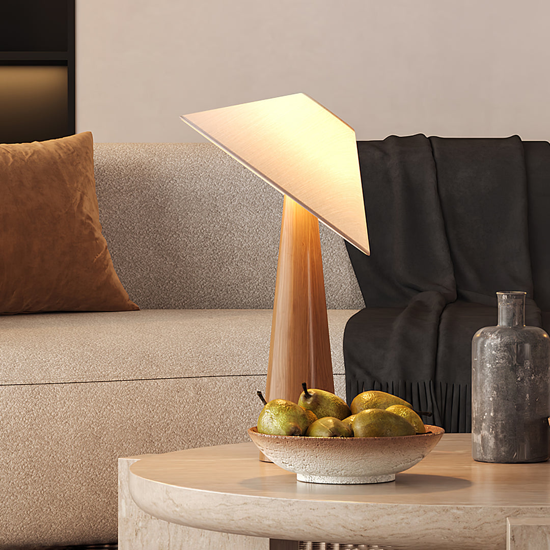 Tilt Hat Wooden Table Lamp - Vakkerlight