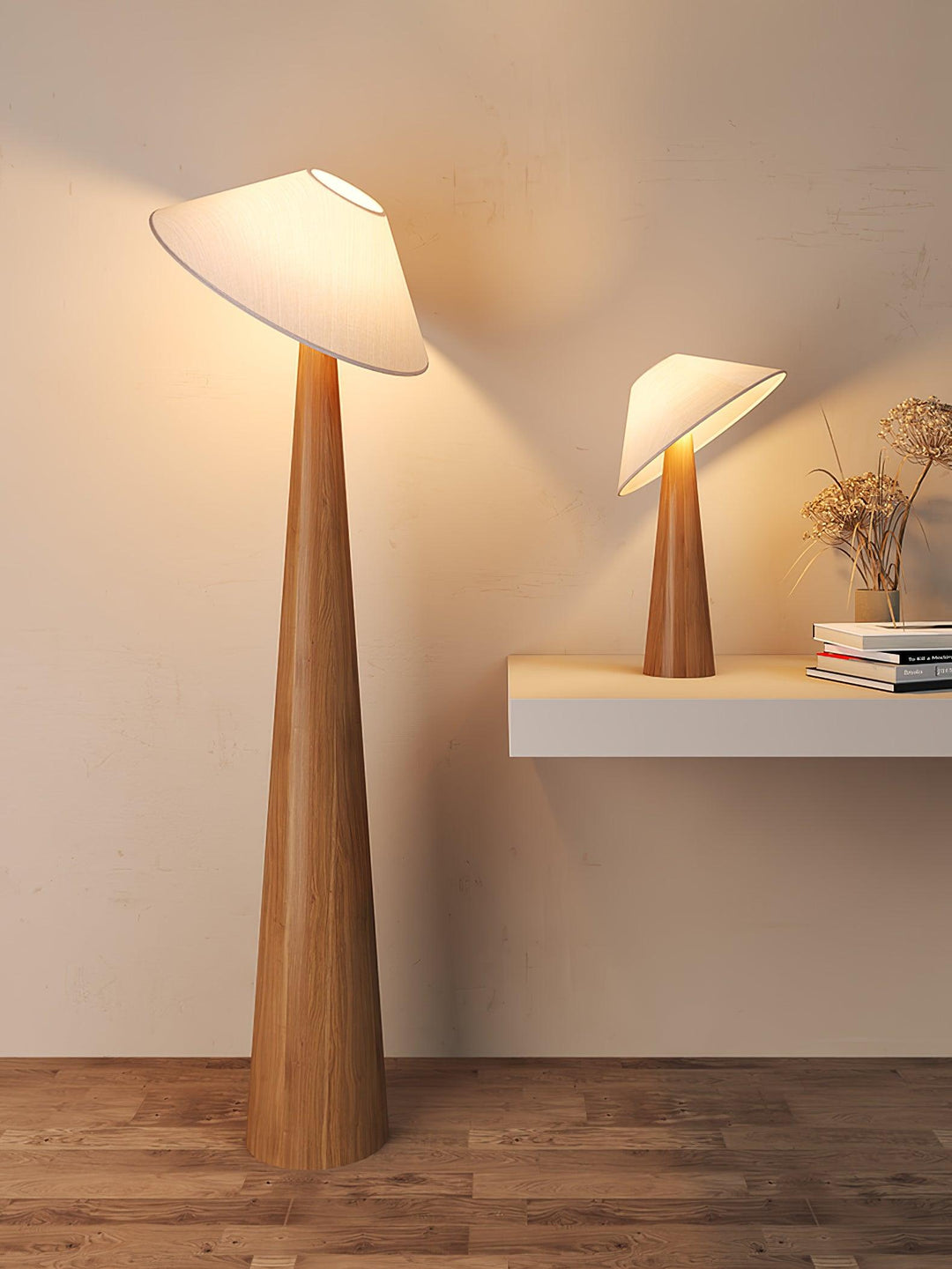 Tilt Hat Wooden Table Lamp - Vakkerlight