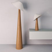 Tilt Hat Wooden Floor Lamp - Vakkerlight