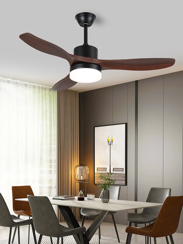 Morty Adams Wooden 48"/52" Ceiling Fan Light - Vakkerlight