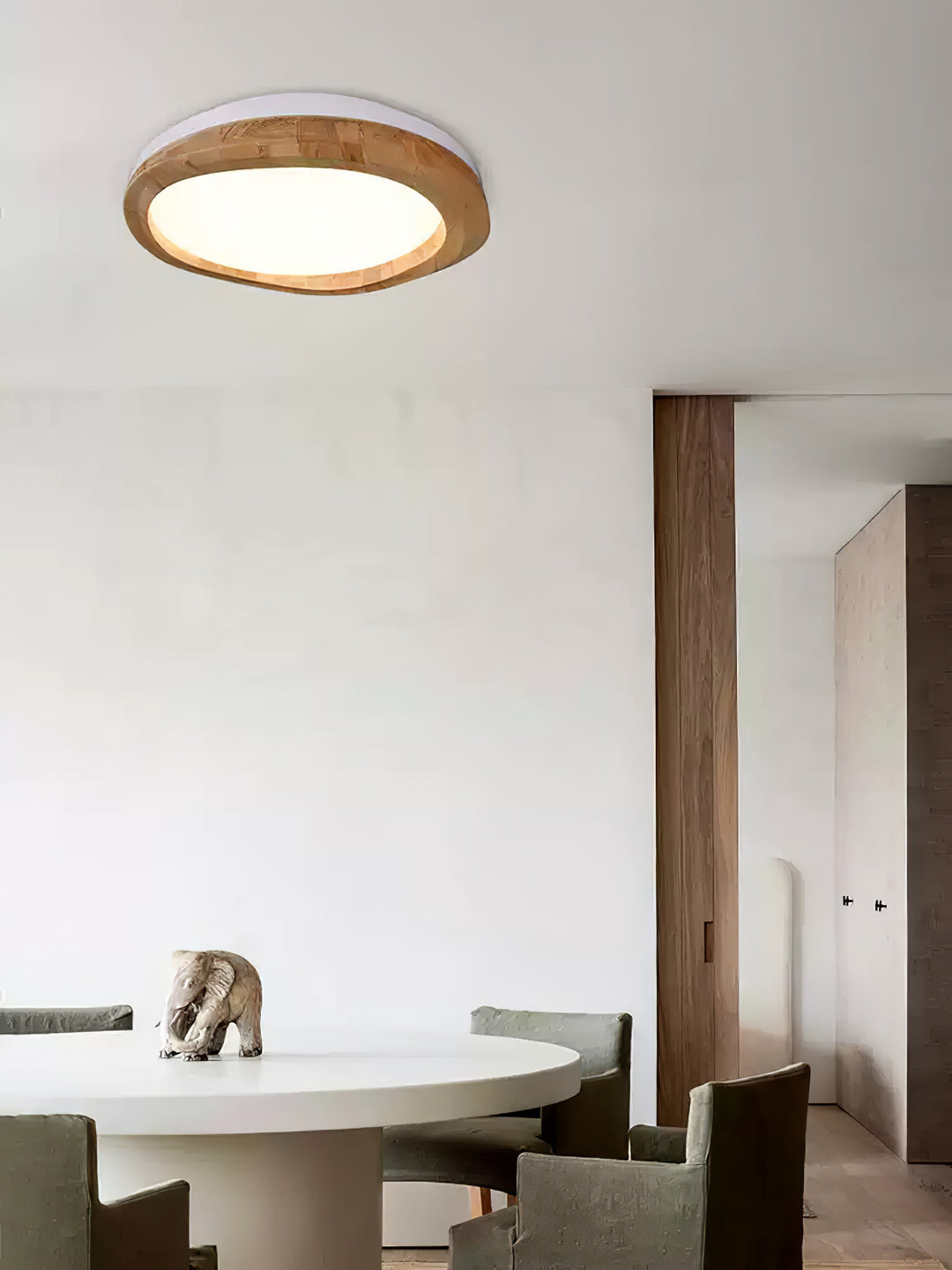 Timber Round Wood Ceiling Lamp - Vakkerlight