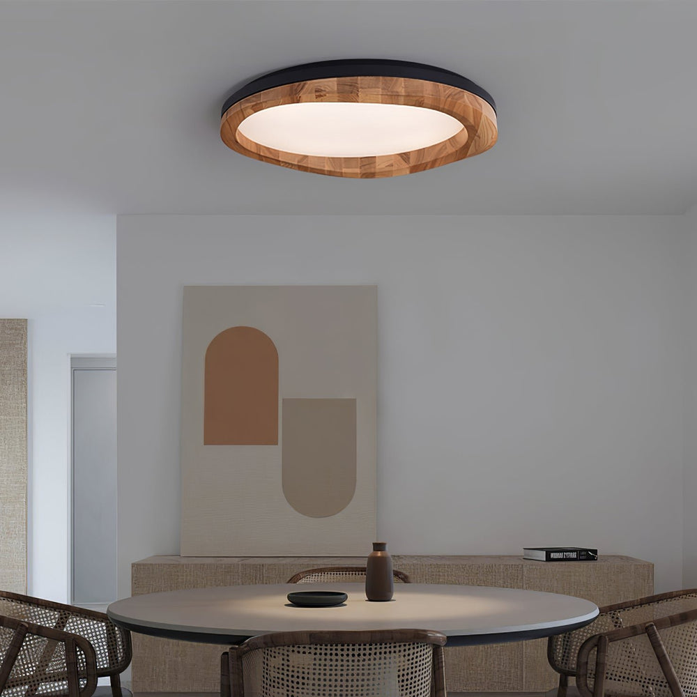 Timber Round Wood Ceiling Lamp - Vakkerlight