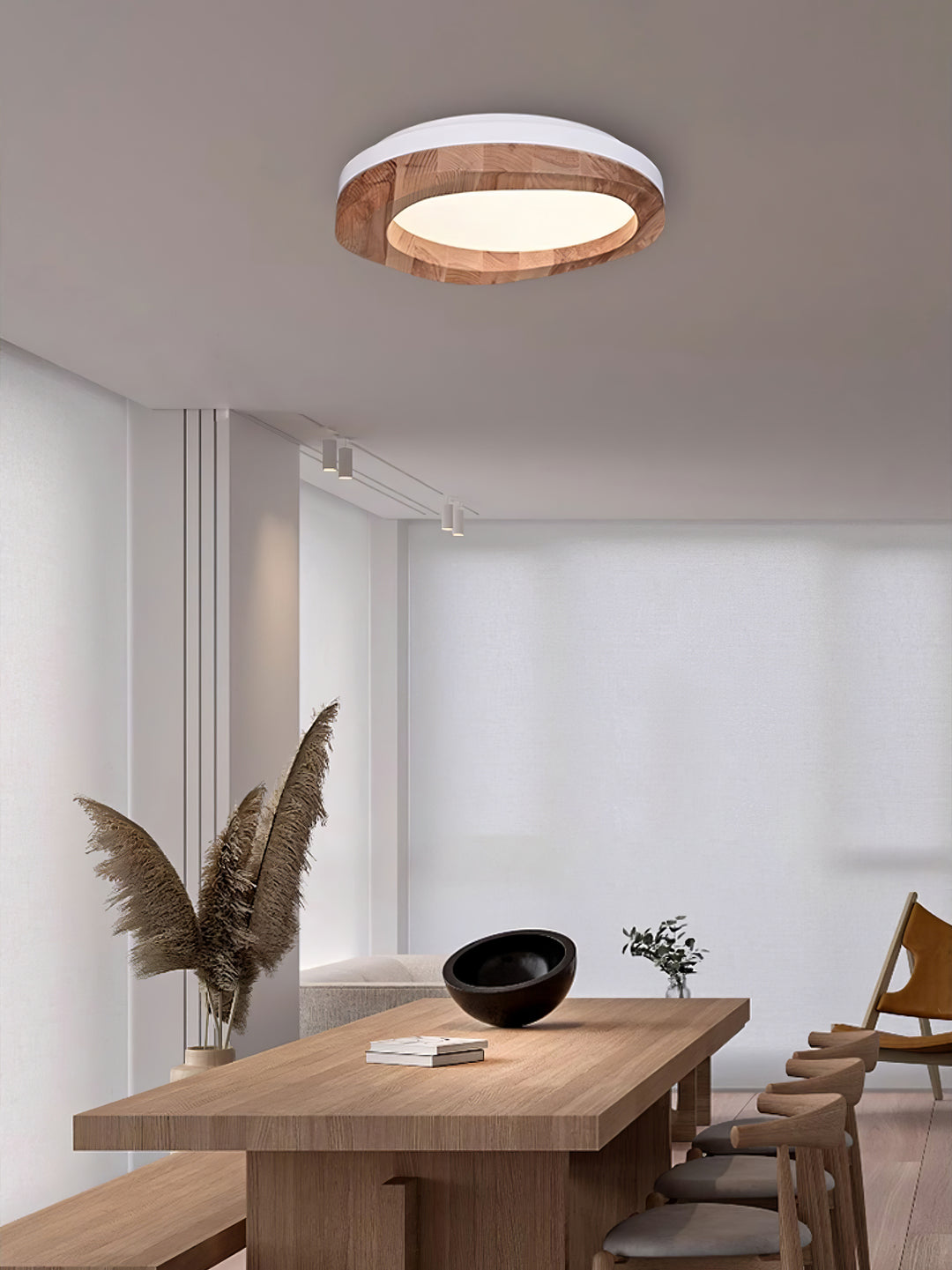 Timber Round Wood Ceiling Lamp - Vakkerlight