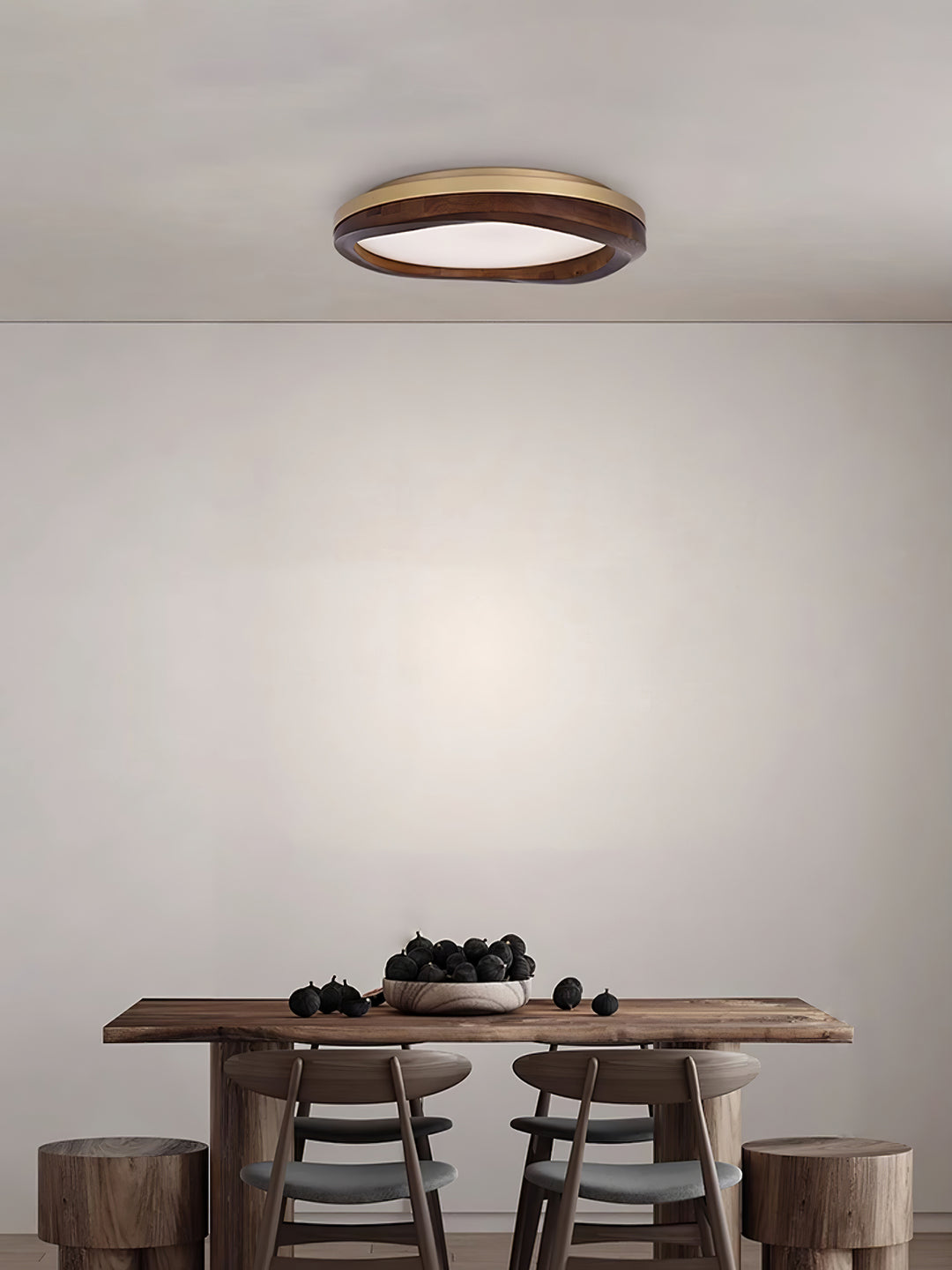 Timber Round Wood Ceiling Lamp - Vakkerlight