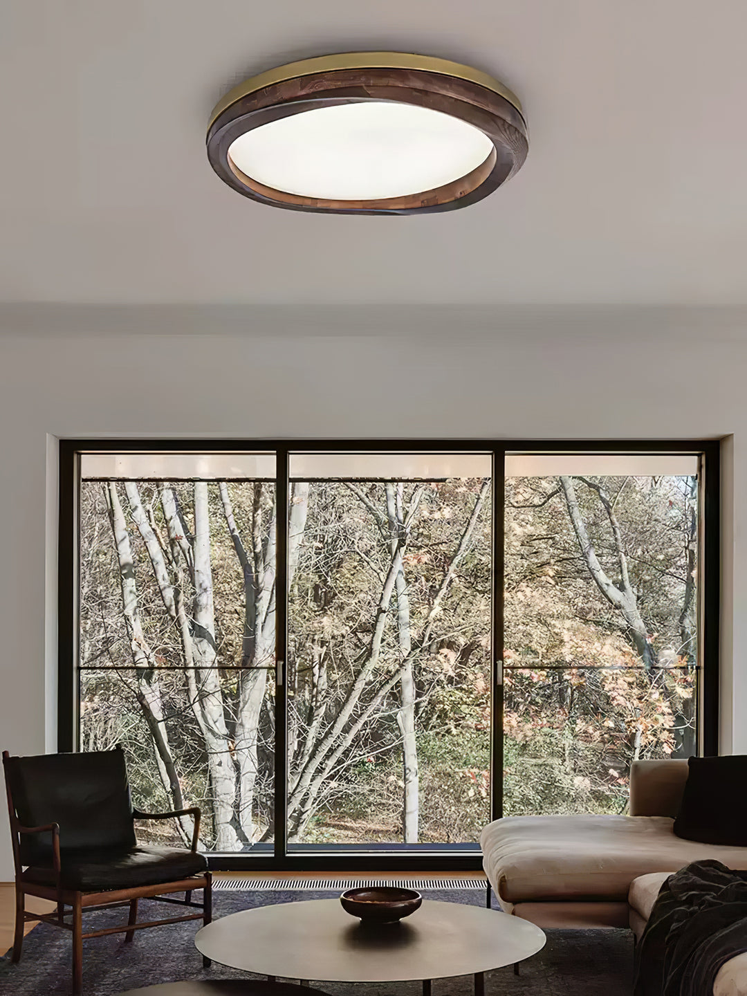 Timber Round Wood Ceiling Lamp - Vakkerlight