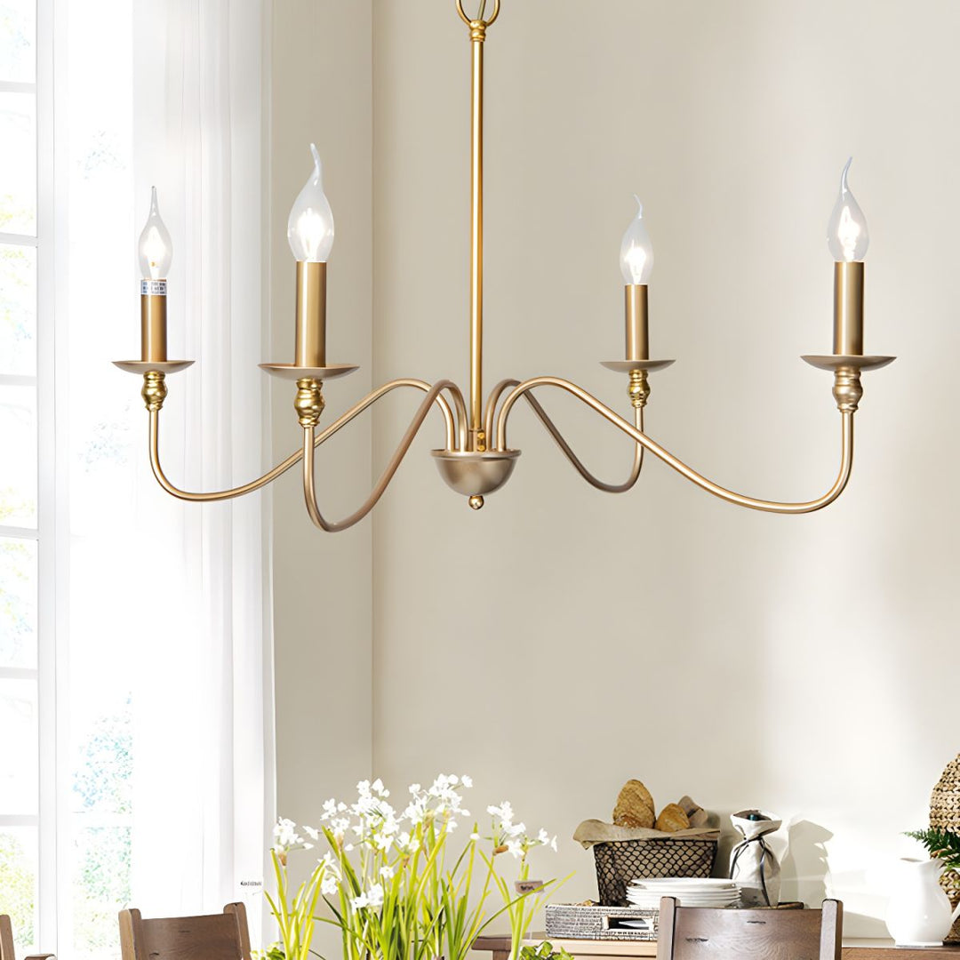 Timeless Gold Candle Chandelier - Vakkerlight