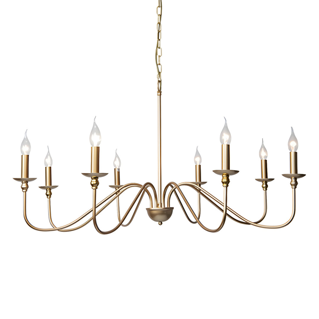 Timeless Gold Candle Chandelier