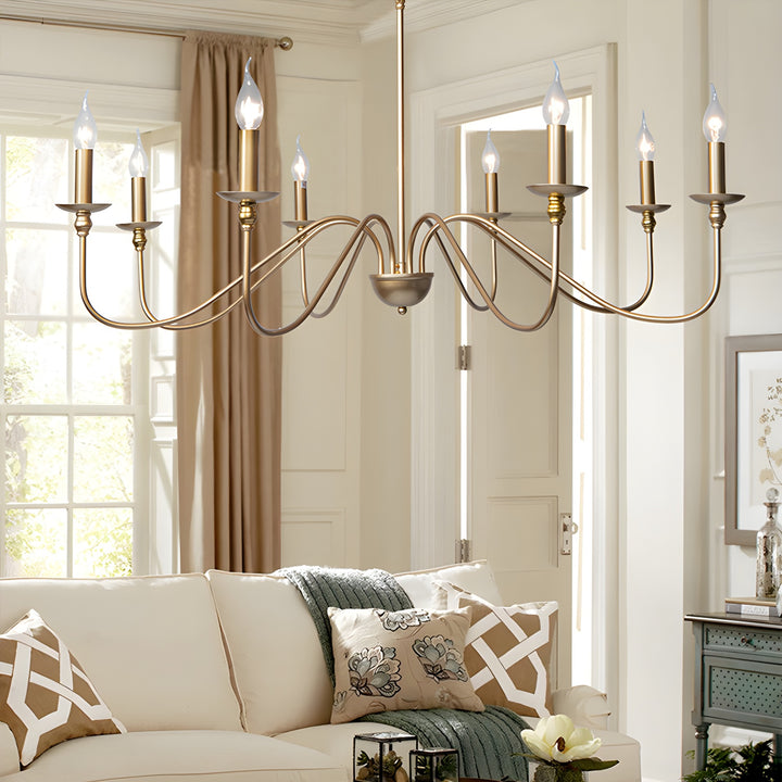 Timeless Gold Candle Chandelier