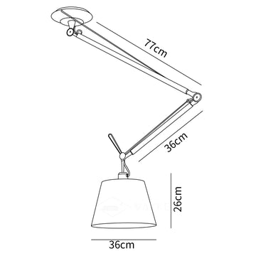 Plafonnier Suspendu Orientable — Dimension drawings 1
