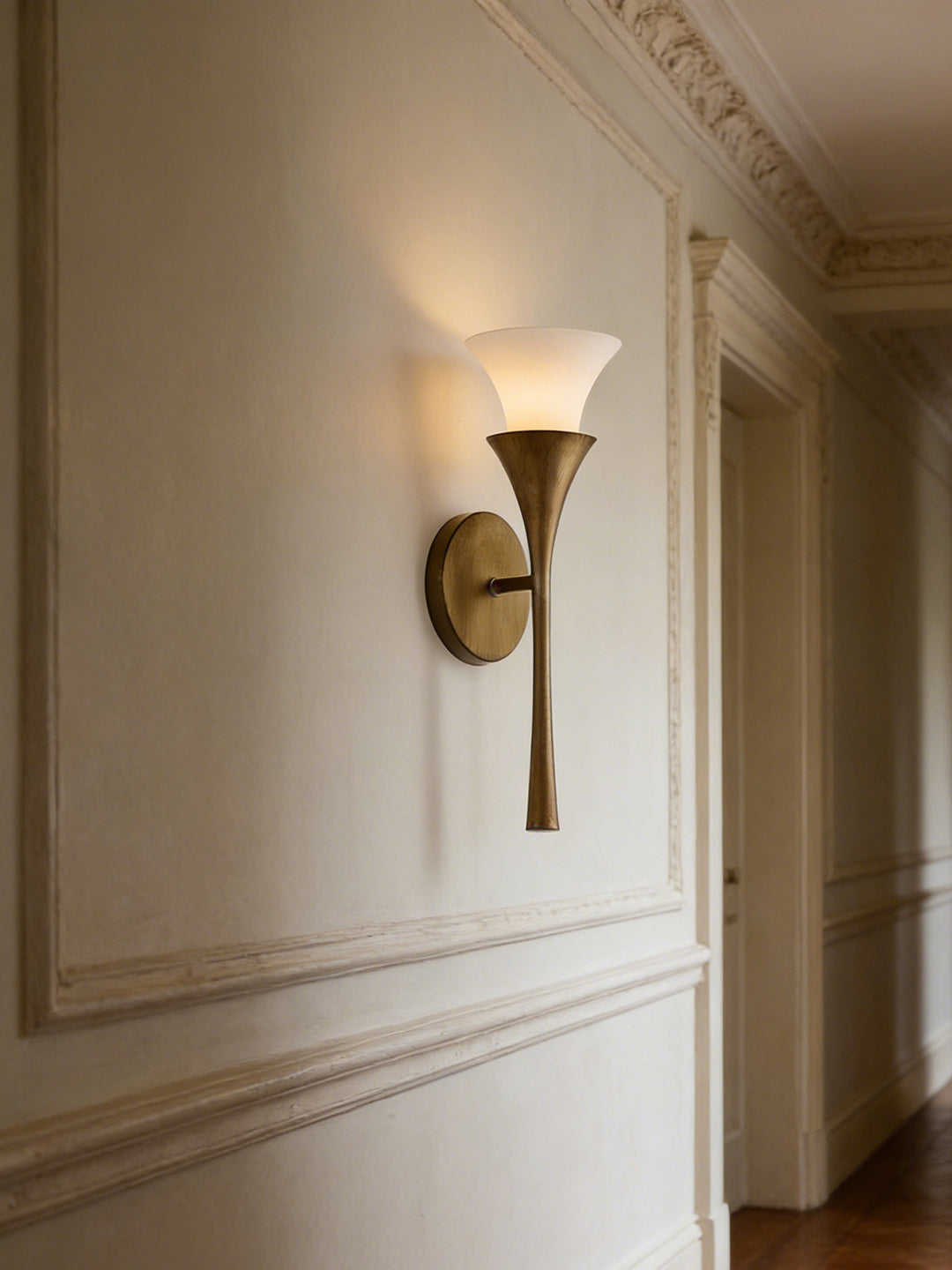 Antique Brass Double Cone Wall Sconce - Vakkerlight