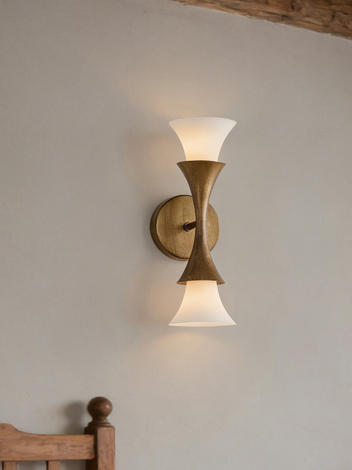Antique Brass Double Cone Wall Sconce - Vakkerlight