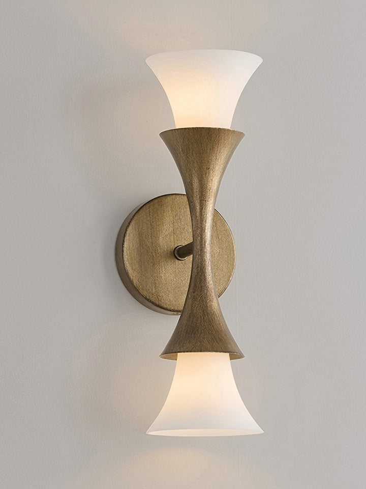 Antique Brass Double Cone Wall Sconce - Vakkerlight