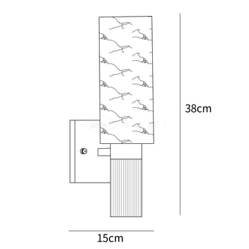Aplique de alabastro Torch — Dimension drawings 1