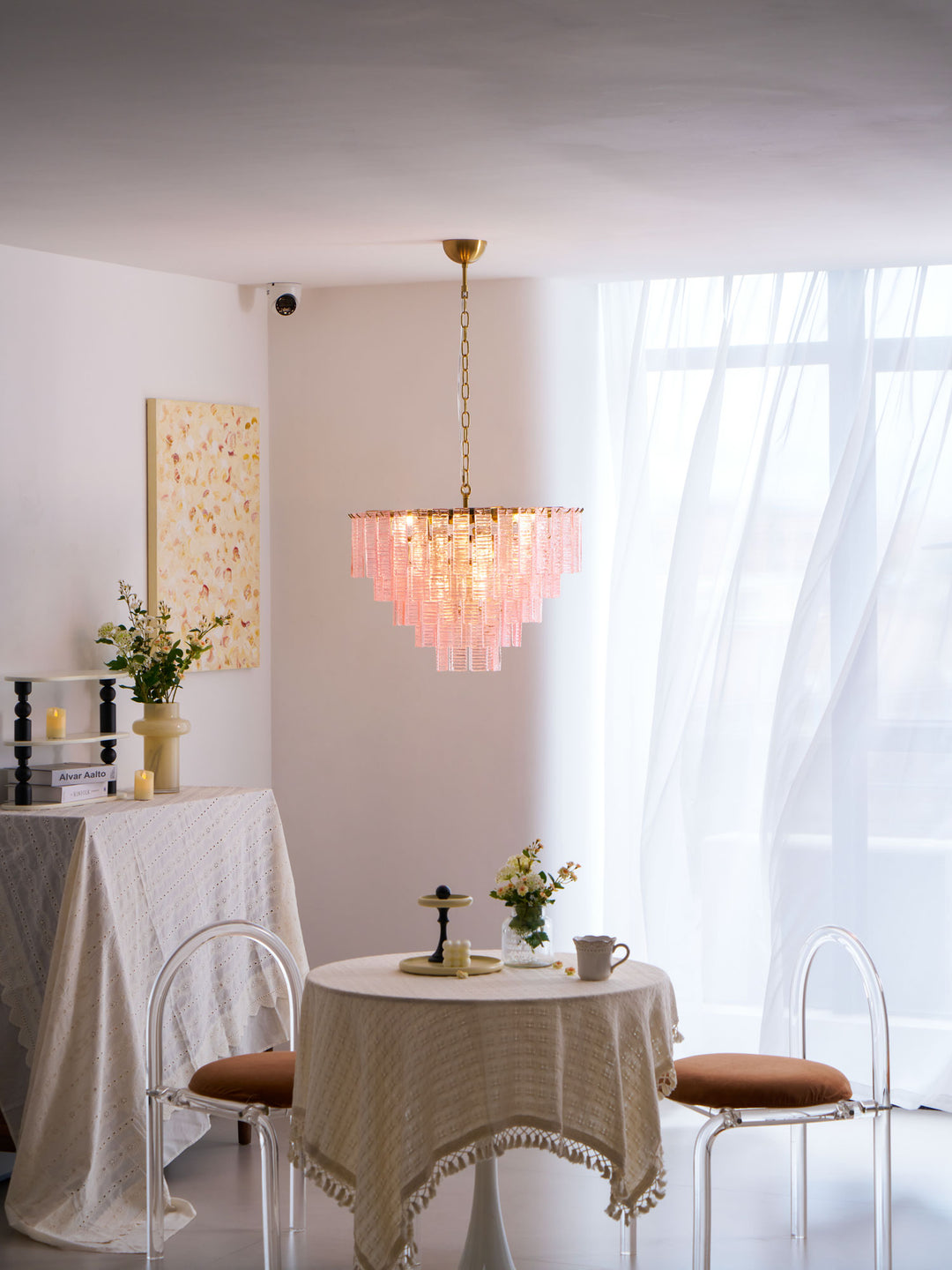 Opalora Pink Murano Chandelier - Vakkerlight