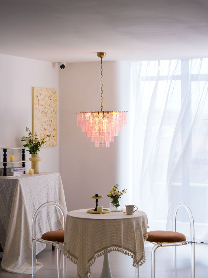 Opalora Pink Murano Chandelier - Vakkerlight