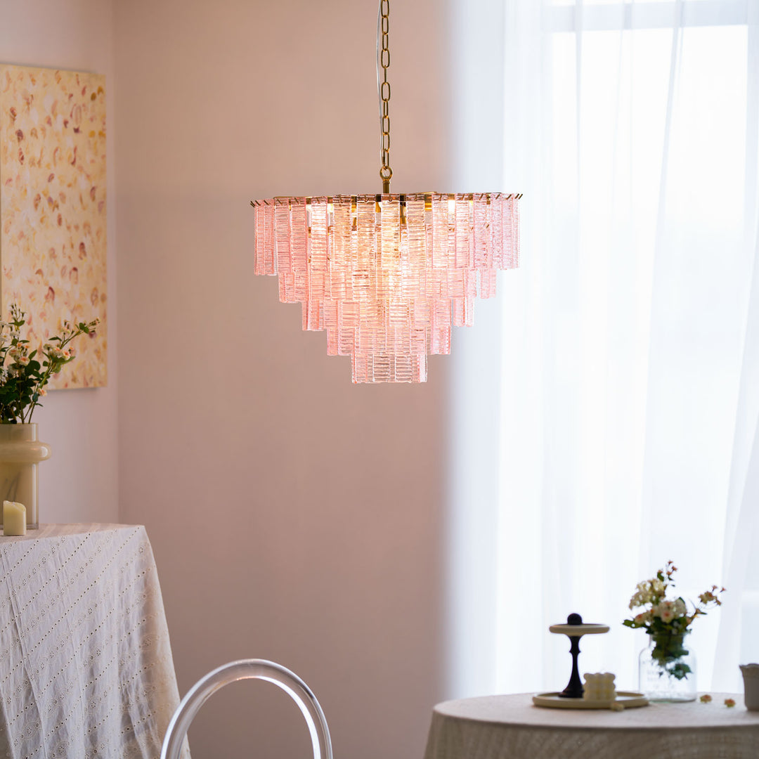 Opalora Pink Murano Chandelier - Vakkerlight