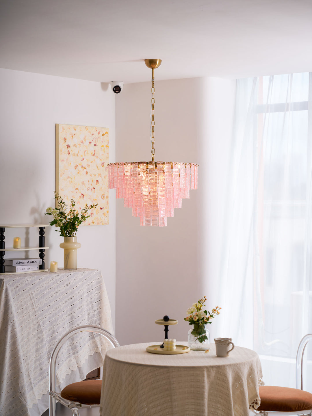 Opalora Pink Murano Chandelier - Vakkerlight