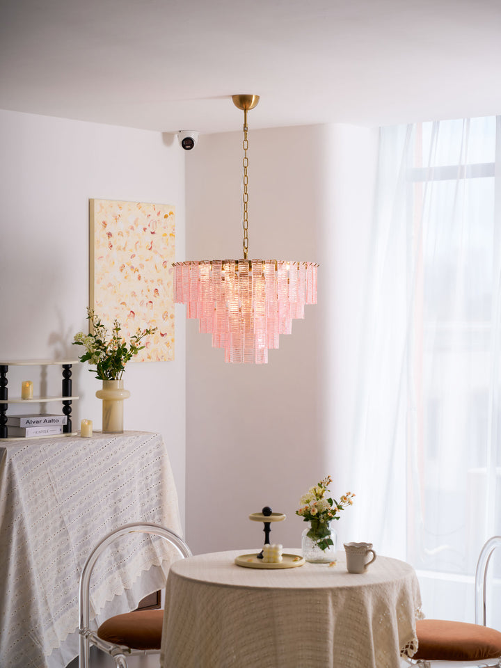 Opalora Pink Murano Chandelier - Vakkerlight