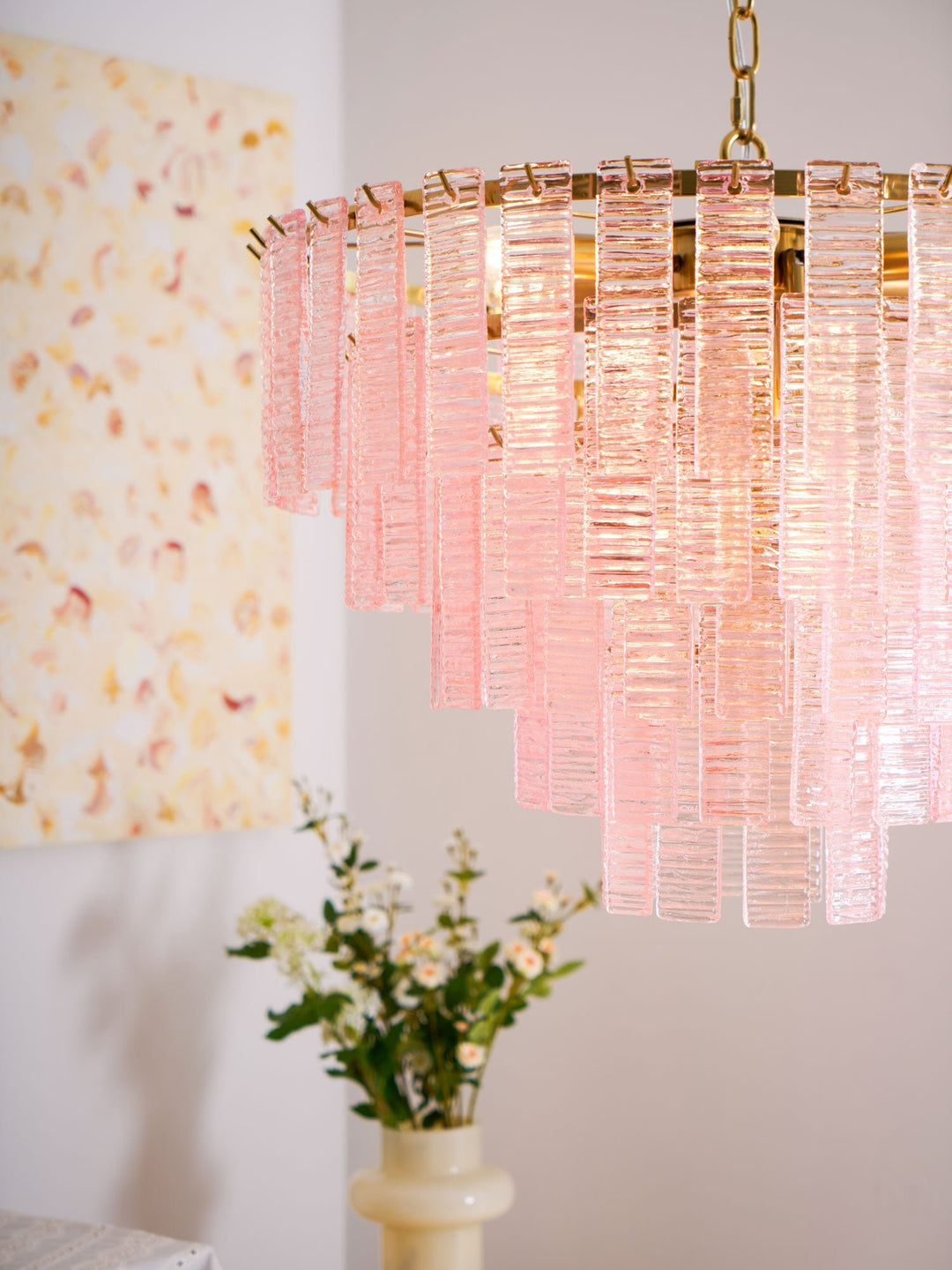 Opalora Pink Murano Chandelier - Vakkerlight