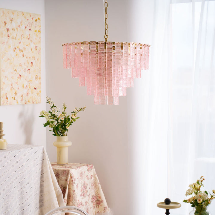 Opalora Pink Murano Chandelier - Vakkerlight