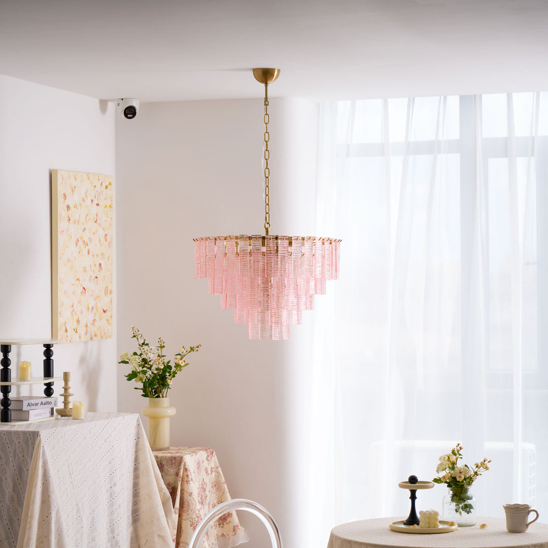 Opalora Pink Murano Chandelier - Vakkerlight