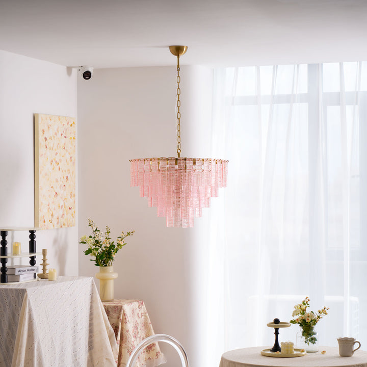 Opalora Pink Murano Chandelier - Vakkerlight