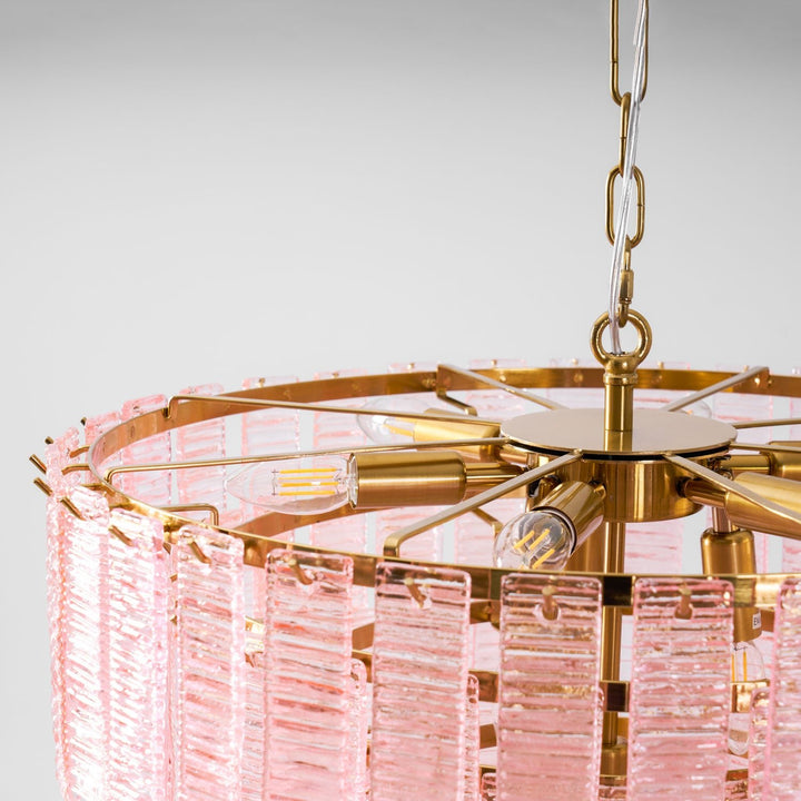 Opalora Pink Murano Chandelier - Vakkerlight
