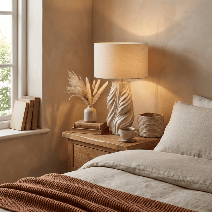 Tortile Twisted Ceramic Table Lamp - Vakkerlight