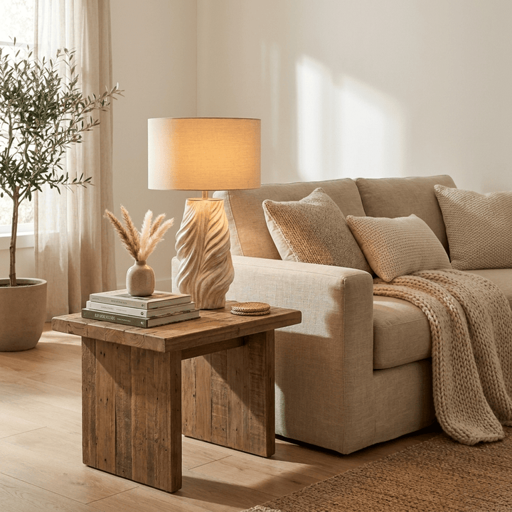 Tortile Twisted Ceramic Table Lamp - Vakkerlight