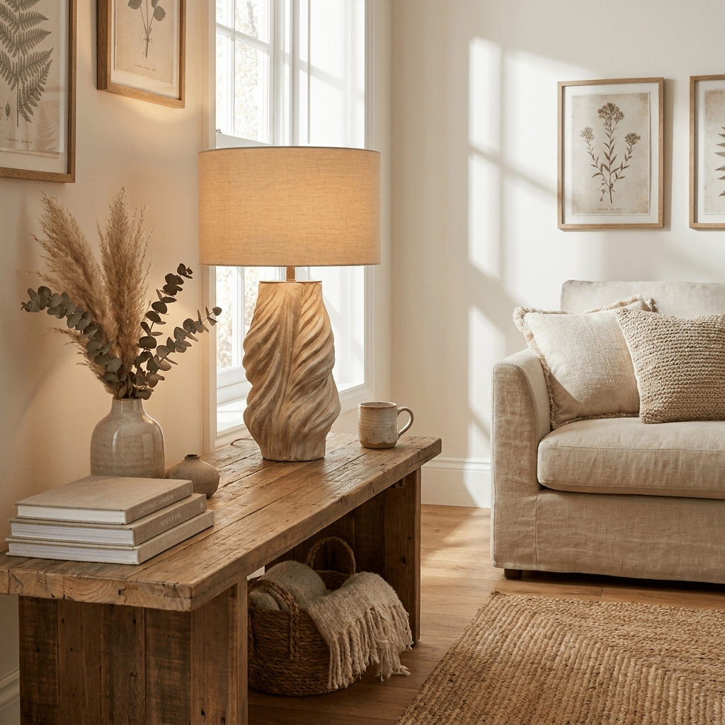 Tortile Twisted Ceramic Table Lamp - Vakkerlight
