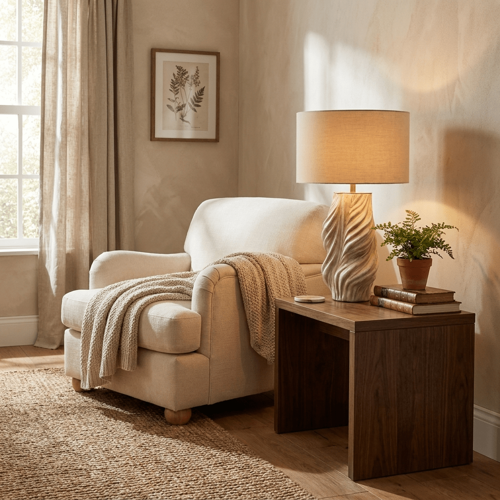 Tortile Twisted Ceramic Table Lamp - Vakkerlight