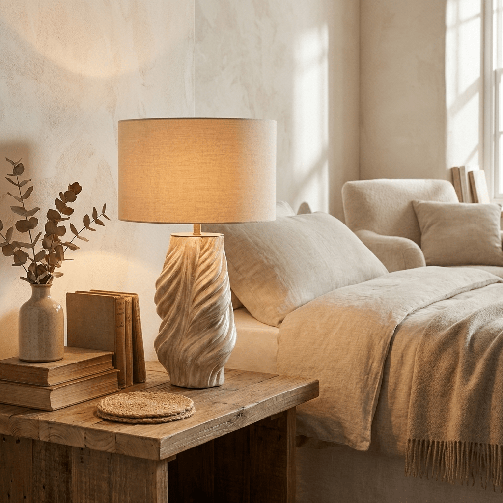 Tortile Twisted Ceramic Table Lamp - Vakkerlight