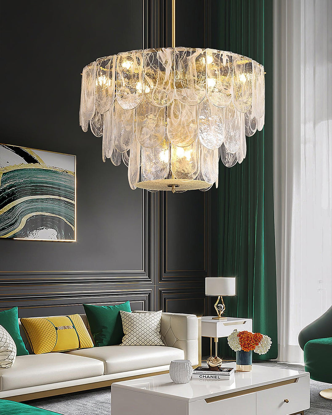 Traditional Classic Metal Glass Chandelier - Vakkerlight