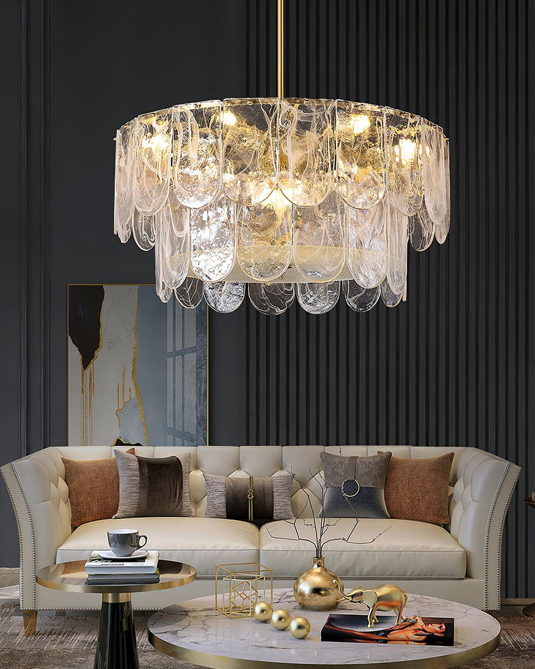 Traditional Classic Metal Glass Chandelier - Vakkerlight