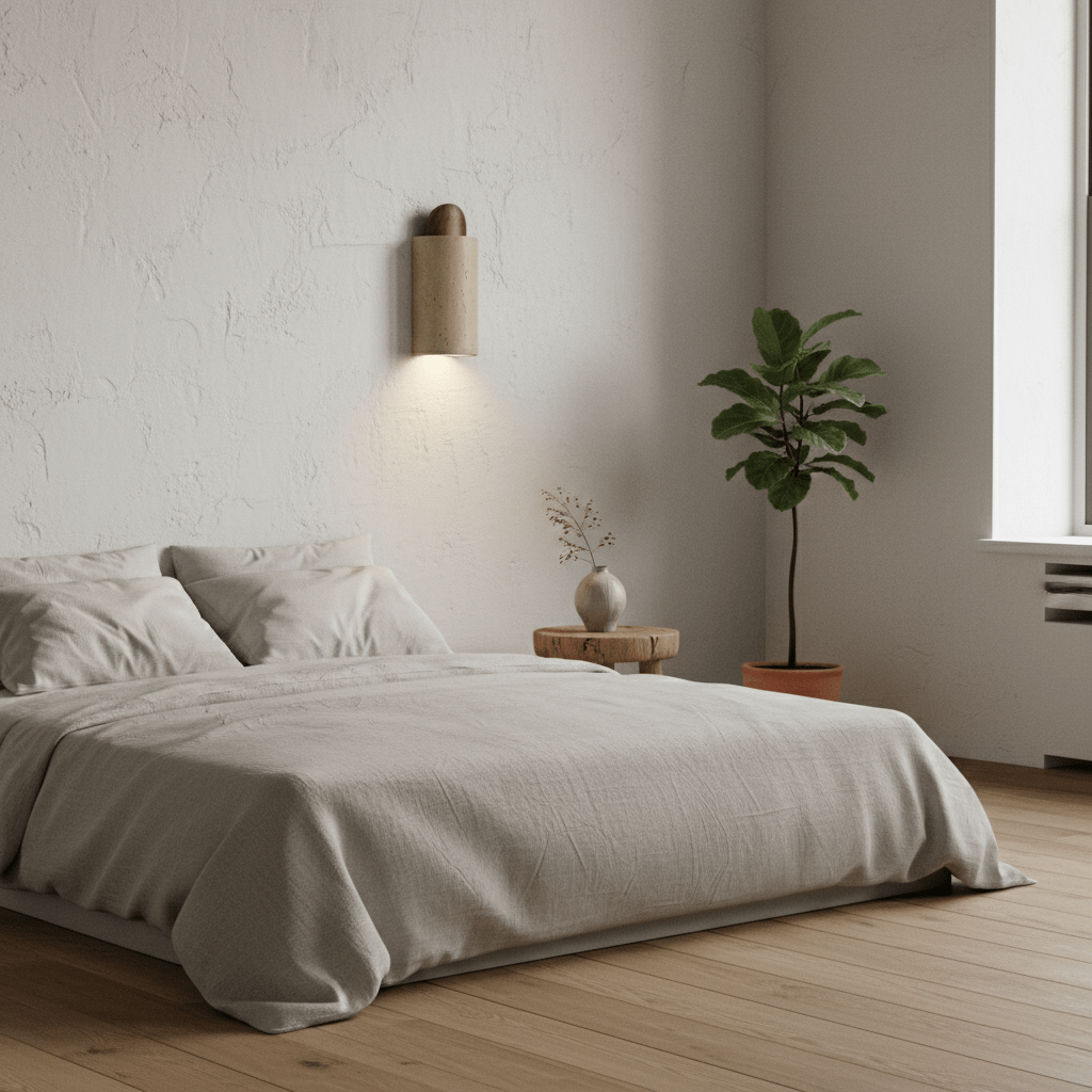 Travertine Cylinder Cap Wall Light - Vakkerlight