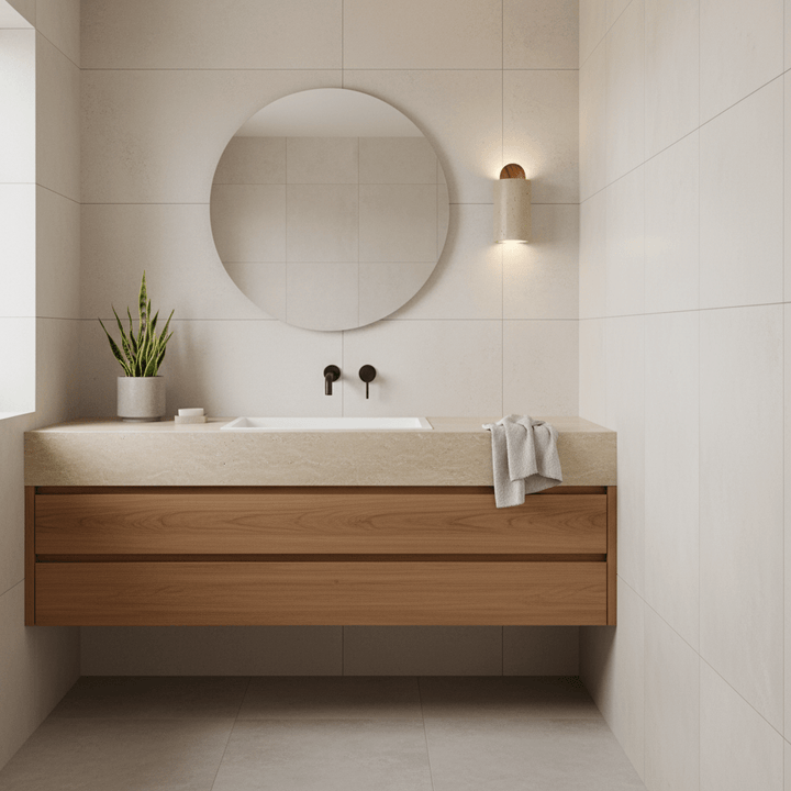 Travertine Cylinder Cap Wall Light - Vakkerlight