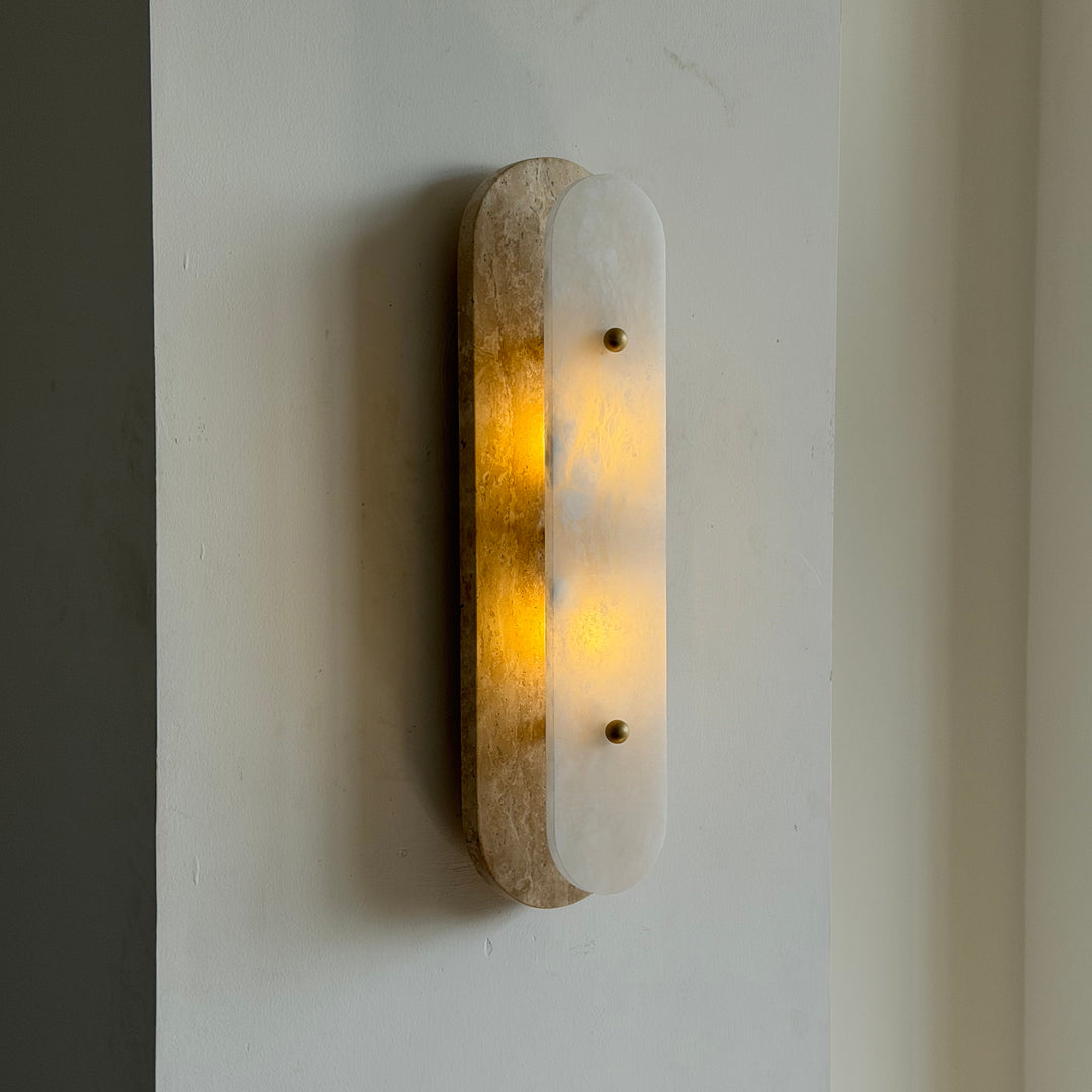 Travertine Pill Sconce