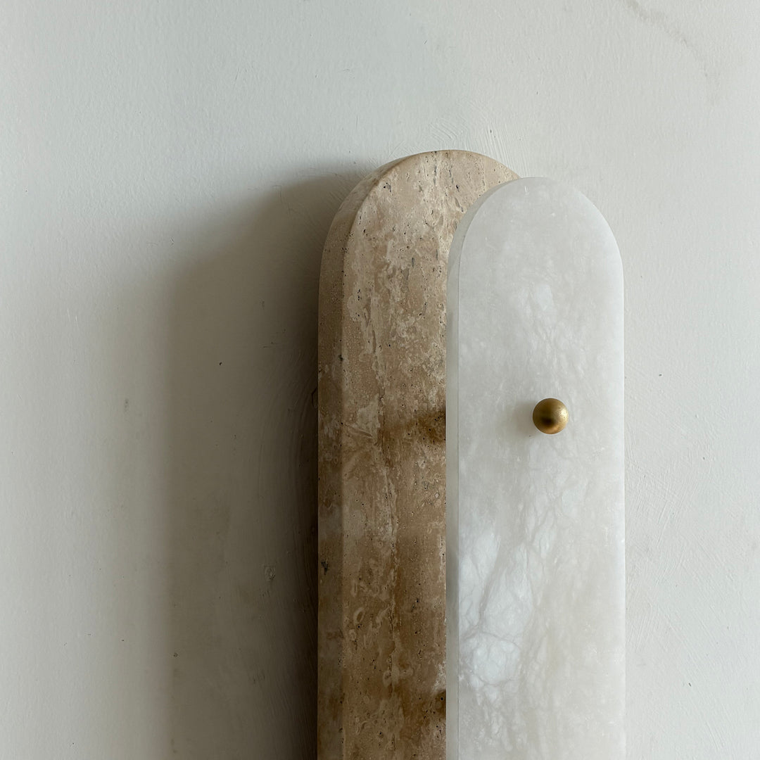 Travertine Pill Sconce