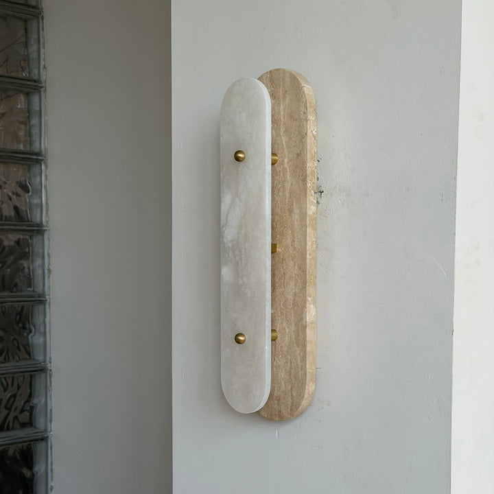 Travertine Pill Sconce