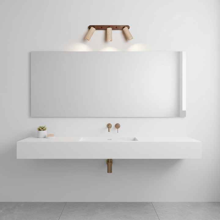 Travertine Triple Spotlight Wall Lamp - Vakkerlight