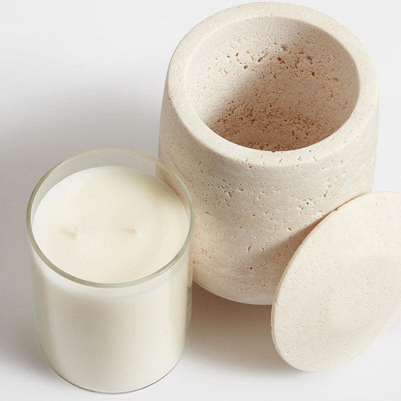 Travertine Candle Holder
