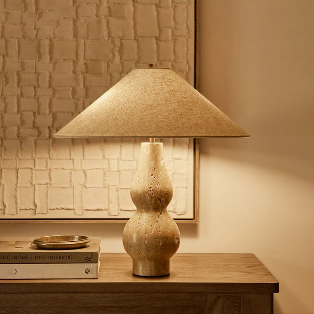 Travertine Double-Gourd Table Lamp - Vakkerlight