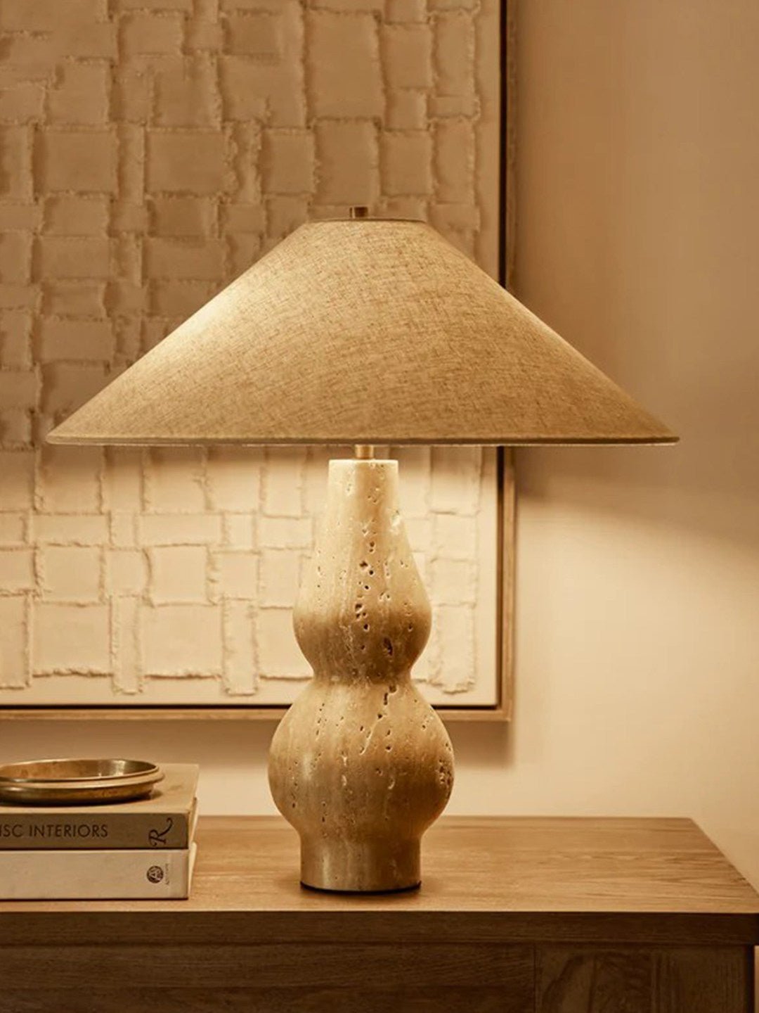 Travertine Double-Gourd Table Lamp - Vakkerlight