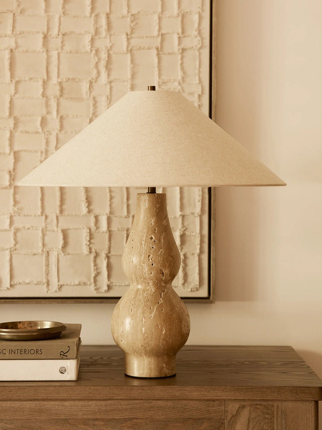 Travertine Double-Gourd Table Lamp - Vakkerlight