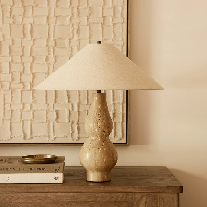 Travertine Double-Gourd Table Lamp - Vakkerlight