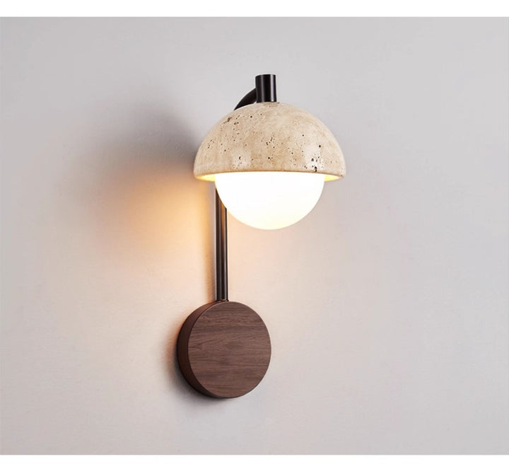 Travertine Swing Arm Wall Sconce - Vakkerlight